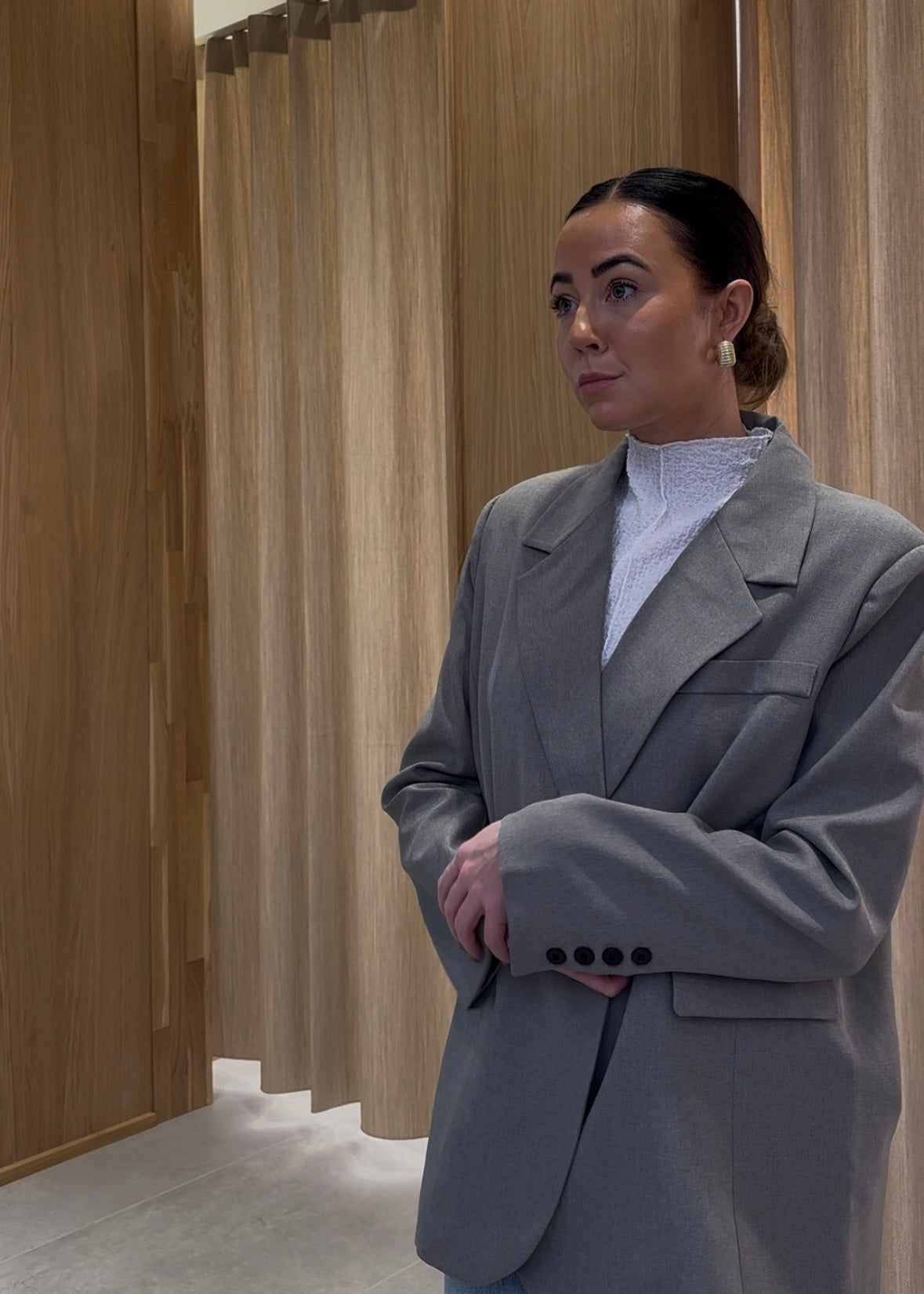 VMCILJE Blazer - Light Grey Melange